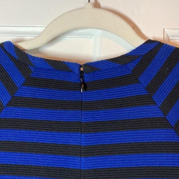 Banana Republic Textured Striped A-line Dress Sz. 10 TALL - Picture 5 of 6